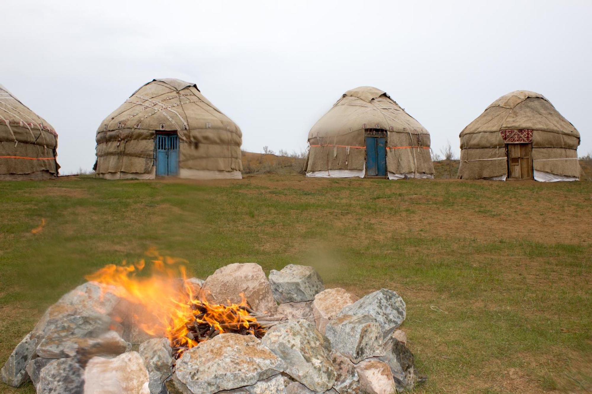 Authentic Uzbek Yurt Camp Eco-Friendly Hotel Nurota Buitenkant foto