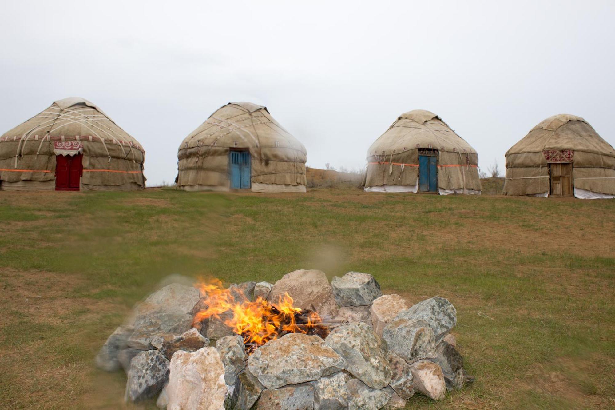Authentic Uzbek Yurt Camp Eco-Friendly Hotel Nurota Buitenkant foto